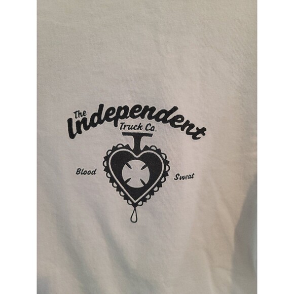 Independent Blood & Sweat Regular S/S Mens T-Shirt - White - Picture 2 of 10